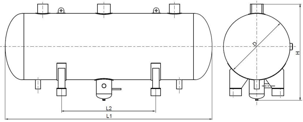 Horizontal liquid separators